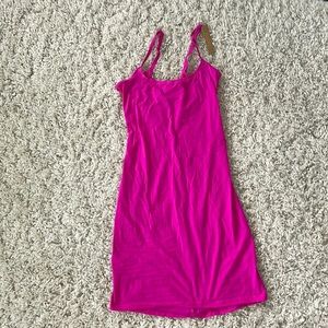 Skims Fits Everybody Slip Dress in Fuchsia
